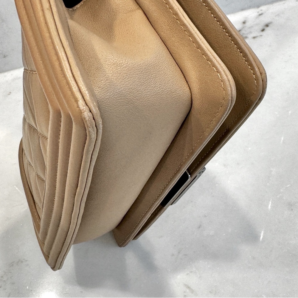 Camel Quilted Lambskin Leather bag - Picture 5 of 11